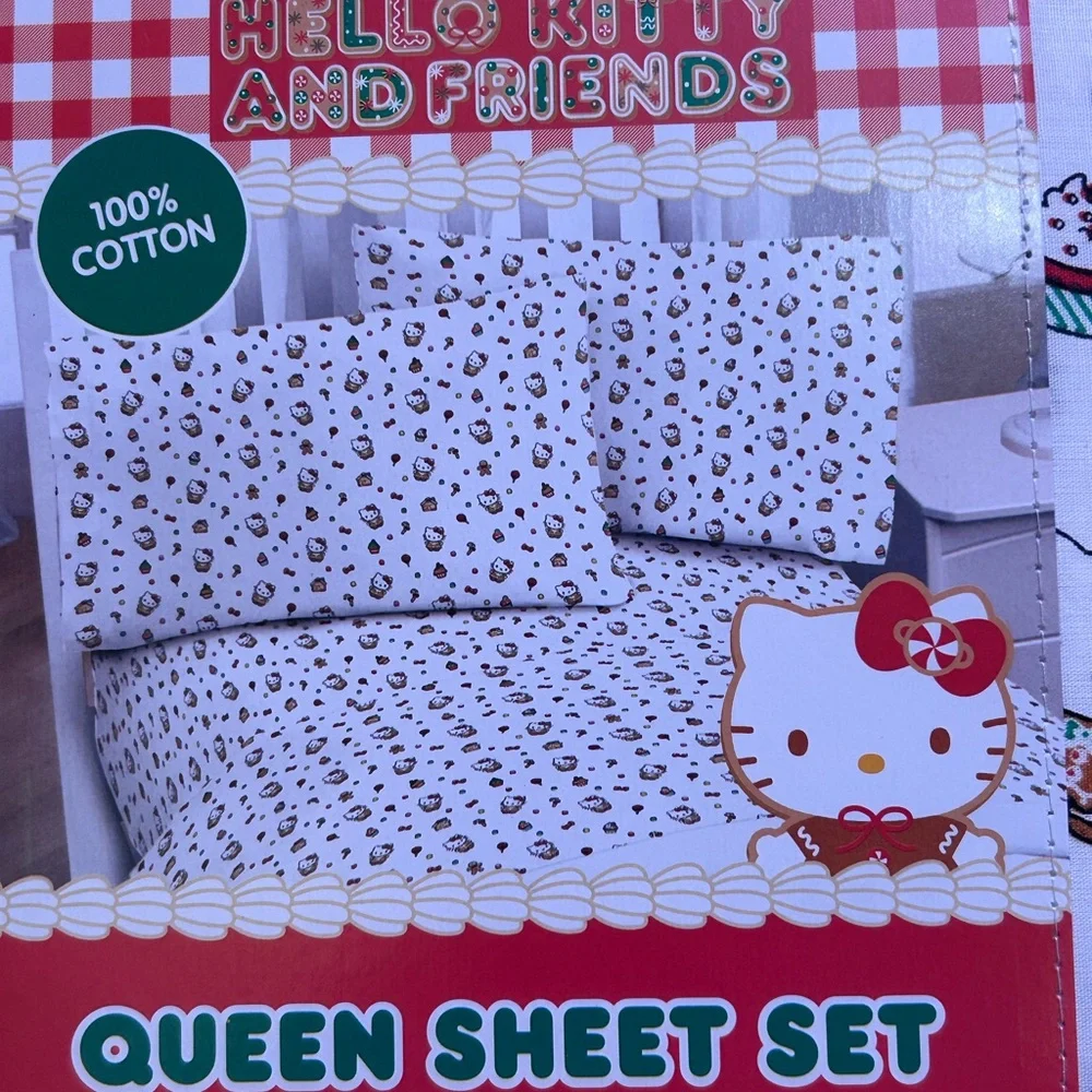 Hello Kitty Sweet Treats 4 Piece Queen Sheet Set Made By Sanrio NWTS
